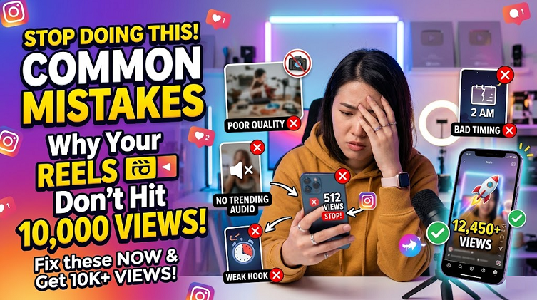 Common Mistakes That Prevent Reels from Reaching 10,000 Views